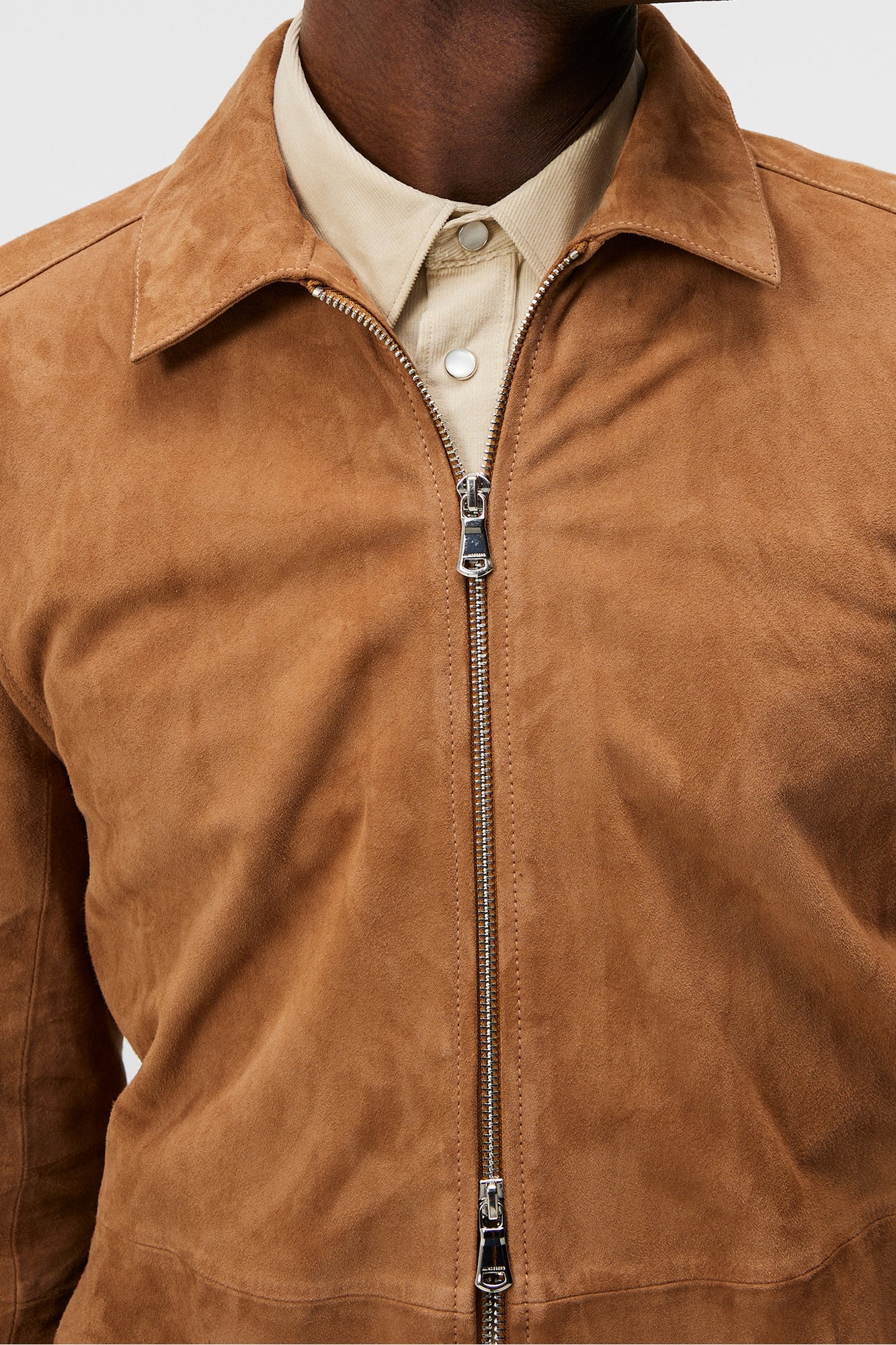 Men | Jonah Suede Overshirt | Chipmunk