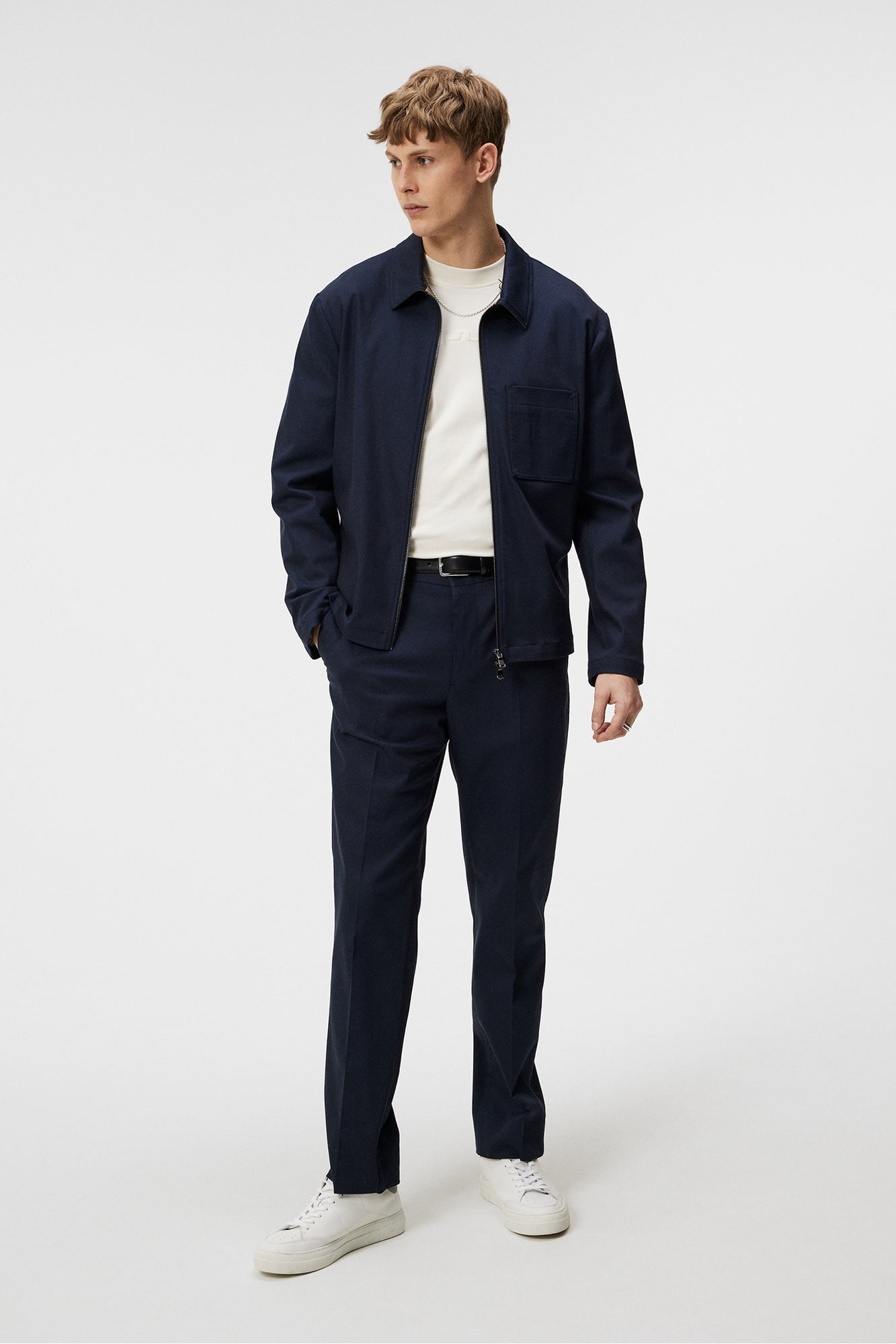 Men | Julius Cotton Twill Overshirt | JL Navy