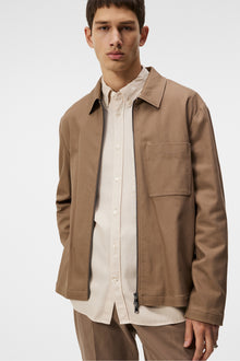 Men | Julius Cotton Twill Overshirt | Walnut