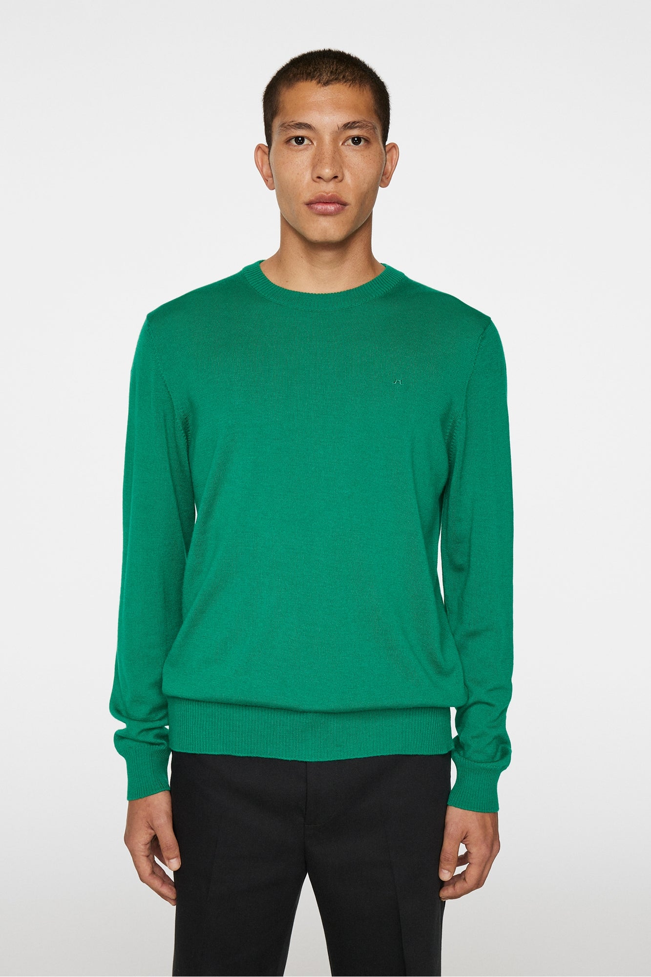Men | Keane Merino Creneck Sweater | Ultramarine Green
