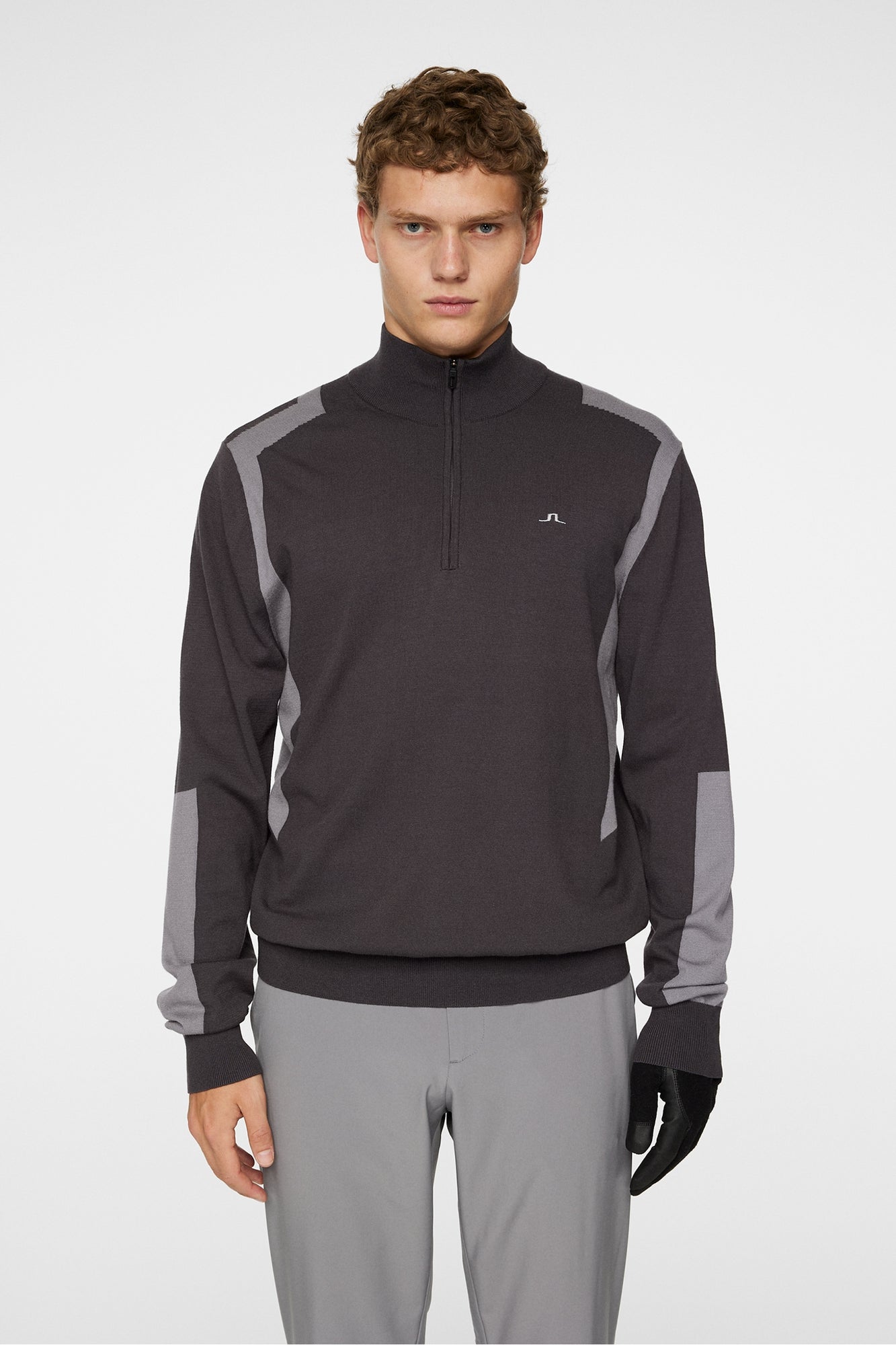 Men | Kendrick Knitted Zip Sweater | Asphalt