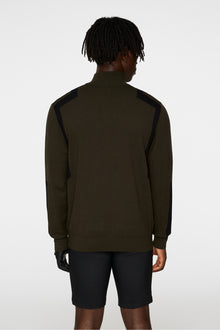 Men | Kendrick Knitted Zip Sweater | Forest Green