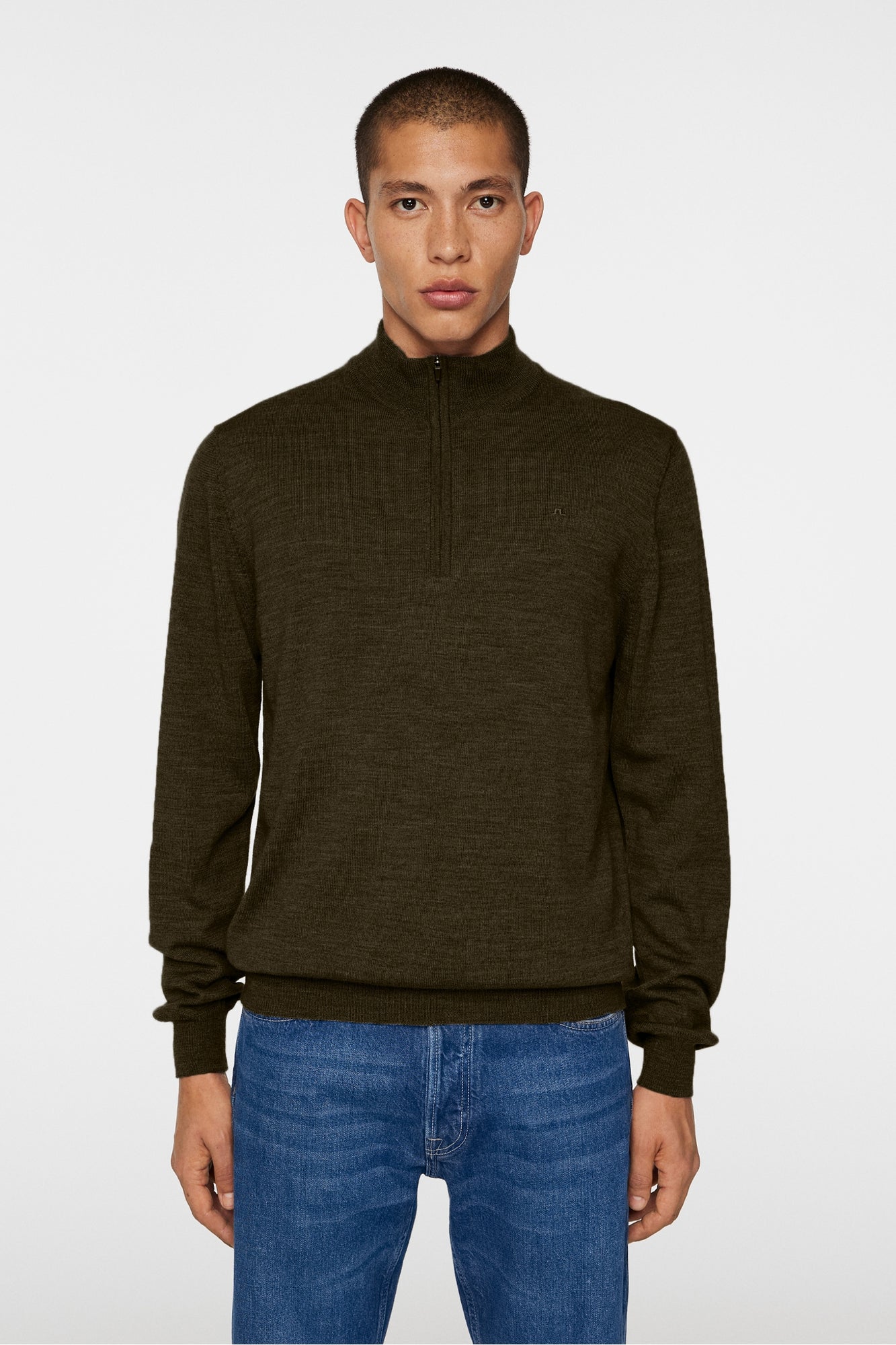 Men | Kiyan Quarter Zip Sweater | Forest Green