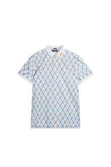 Men | Kv Regular Fit Print Polo | Little Boy Blue Diamond