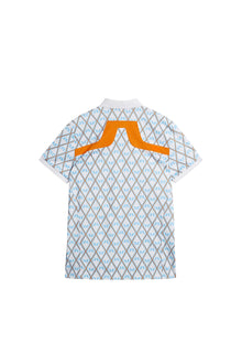 Men | Kv Regular Fit Print Polo | Little Boy Blue Diamond