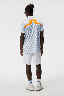 Men | Kv Regular Fit Print Polo | Little Boy Blue Diamond