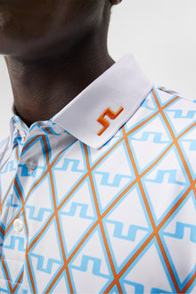 Men | Kv Regular Fit Print Polo | Little Boy Blue Diamond