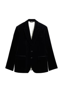 Men | Lenny S Velvet Blazer | Black