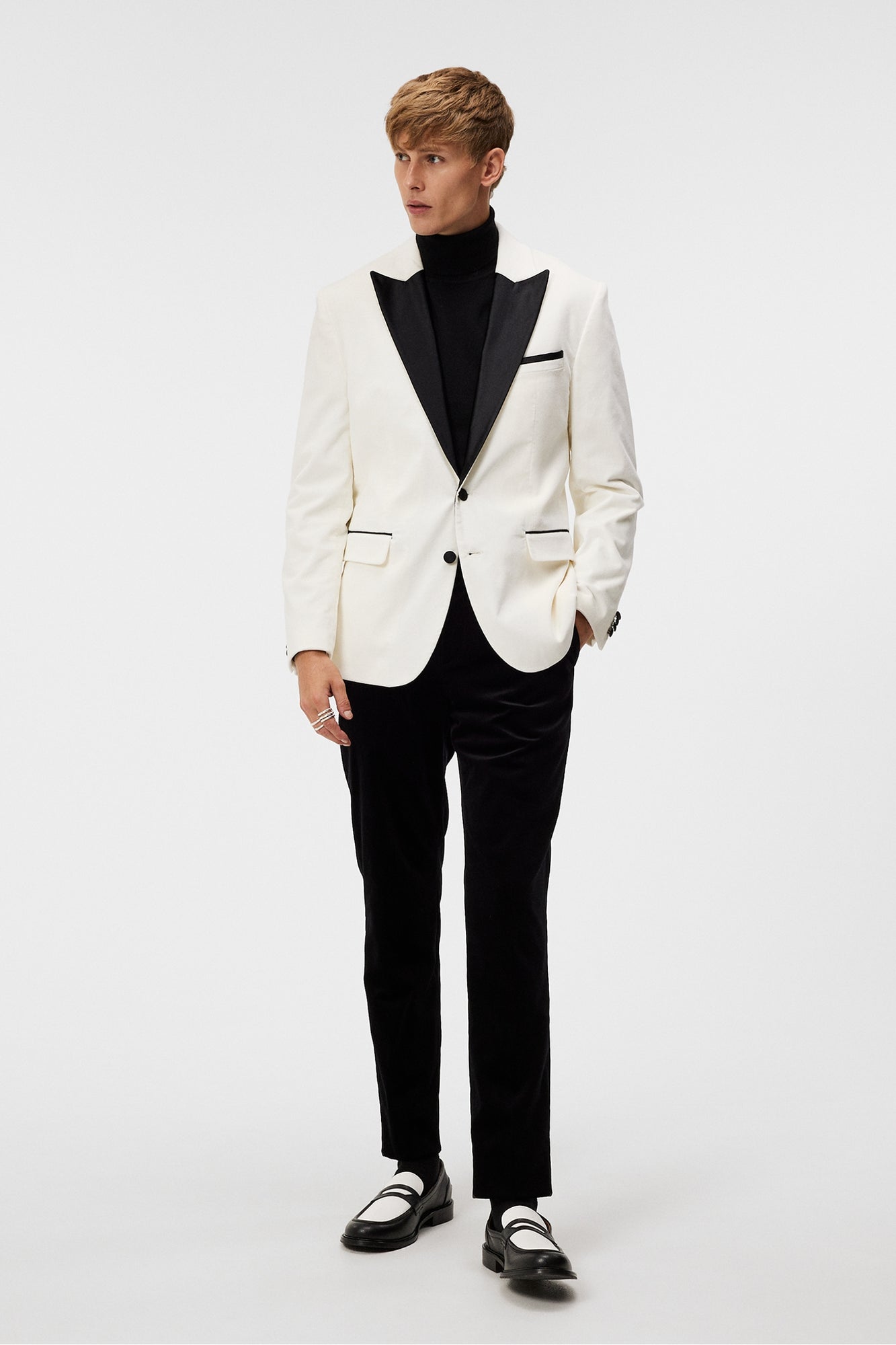 Men | Lenny Velvet Blazer | Cloud White
