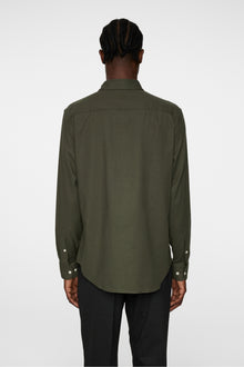 Men | Light Flannel Slishirt | Forest Green