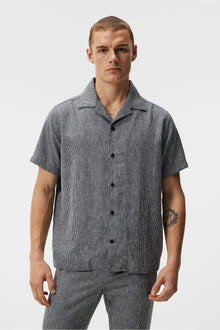 Men | Lind Linen Mix Str Relax Shirt | JL Navy