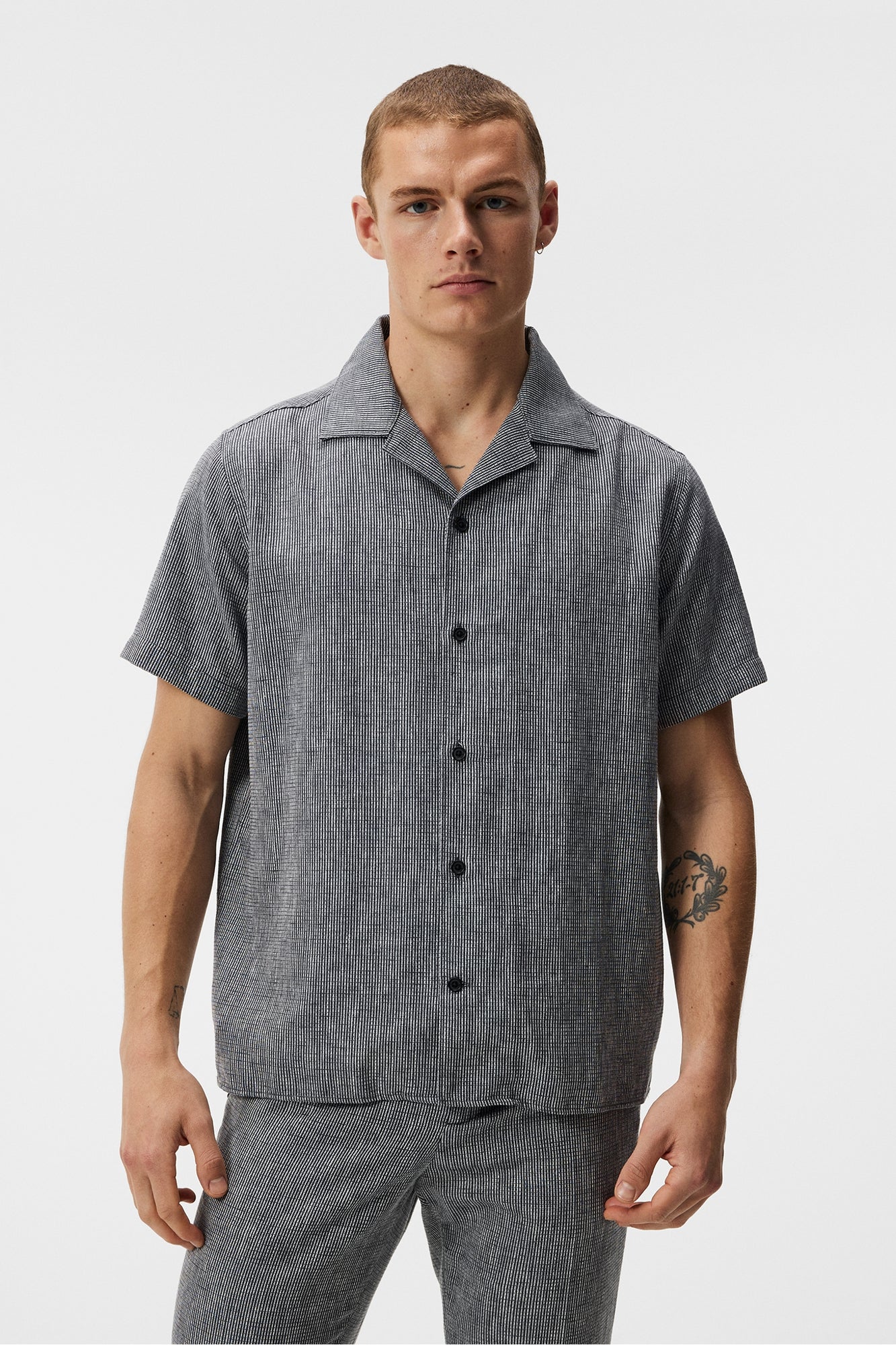 Men | Lind Linen Mix Str Relax Shirt | JL Navy