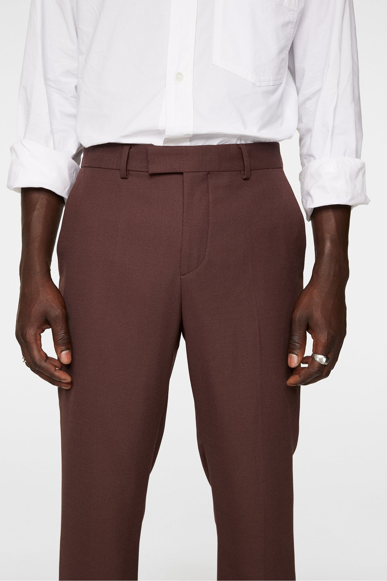 Men | Lois Active Hopsack Pants | Bitter Chocolate