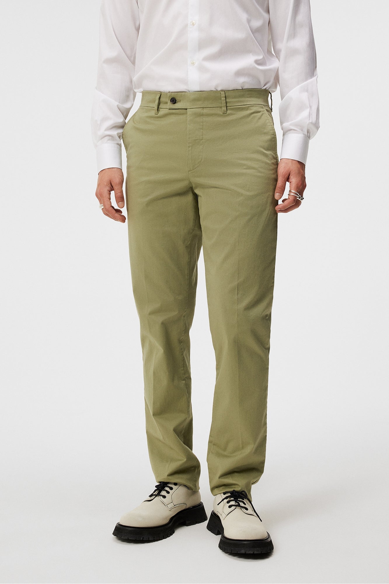 Men | Lois Cloud Satin Pants | Oil Green