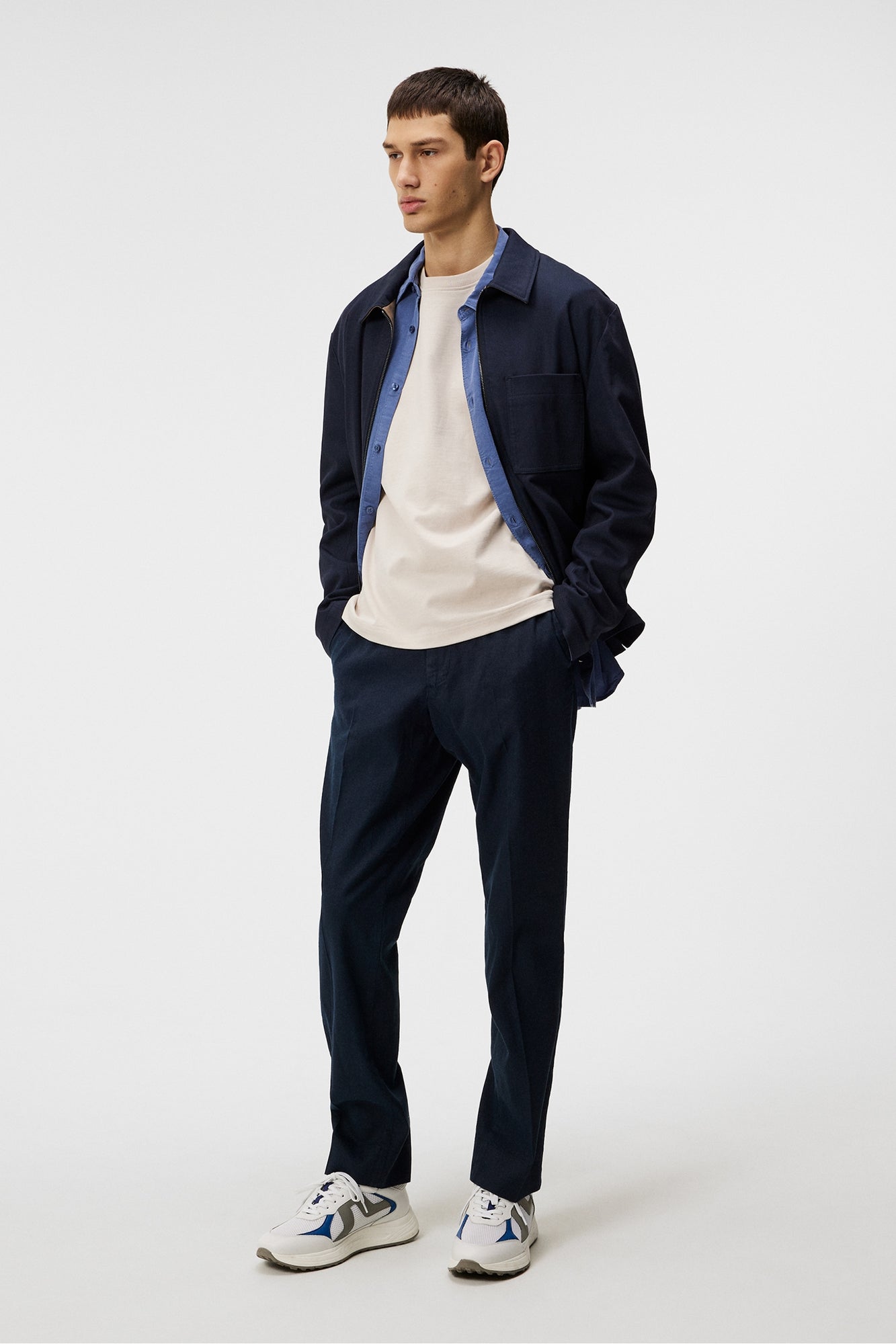 Men | Lois Linen Stretch Pants | JL Navy
