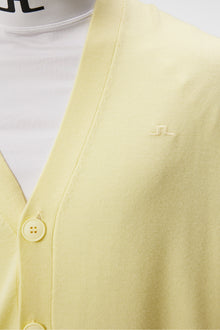 Men | Lucas Knitted Cardigan | Wax Yellow