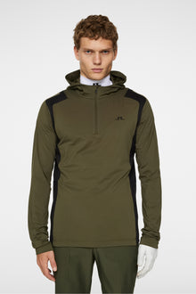 Men | Lukas Quarter Zip Hood | Forest Green