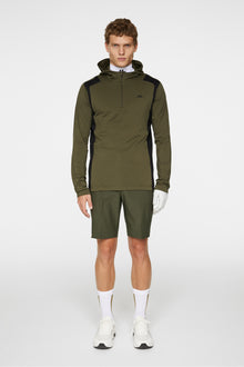 Men | Lukas Quarter Zip Hood | Forest Green