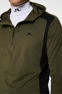 Men | Lukas Quarter Zip Hood | Forest Green