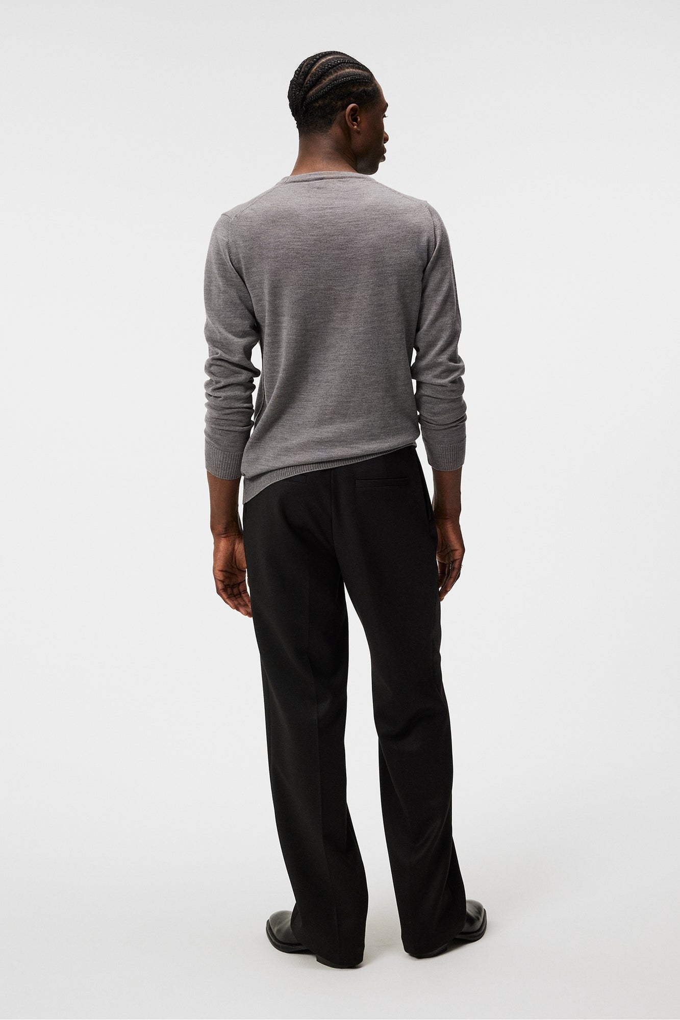 Men | Lyle Merino Creneck Sweater | Grey Melange