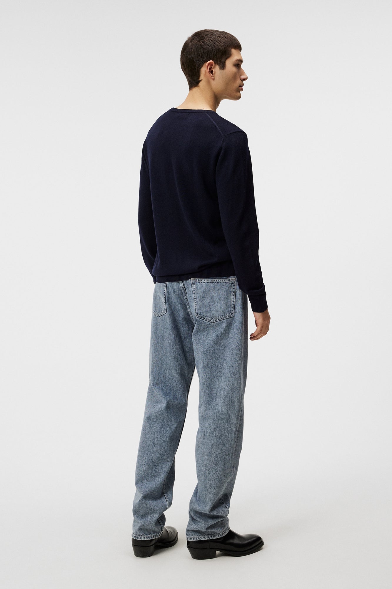 Men | Lyle Merino Creneck Sweater | Navy
