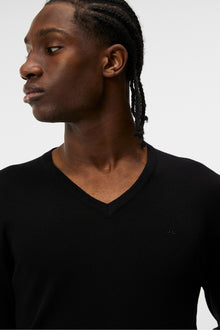 Men | Lymann Merino V-Neck Sweater | Black