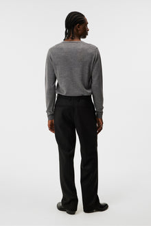Men | Lymann Merino V-Neck Sweater | Grey Melange