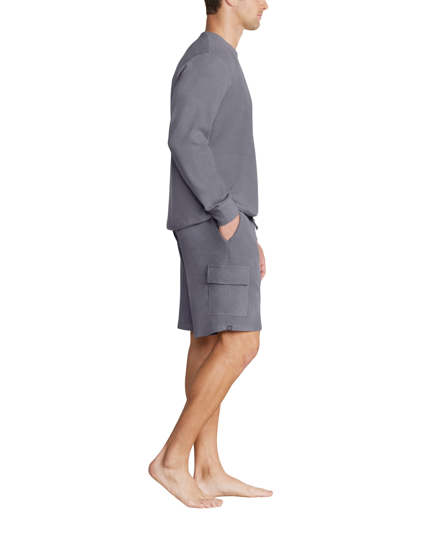 Men | MC Brushed Fleece Cargo Short | Coal
