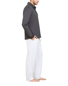 Men | MC Pima Long Sleeve Polo | Carbon