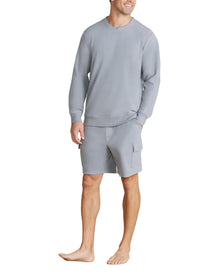Men | MC s Brushed Fleece Split Neck Pullover | Moonbeam