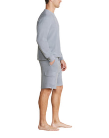 Men | MC s Brushed Fleece Split Neck Pullover | Moonbeam