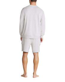 Men | MC s Brushed Fleece Split Neck Pullover | Silver