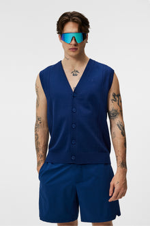 Men | Markus Knitted Vest | Estate Blue