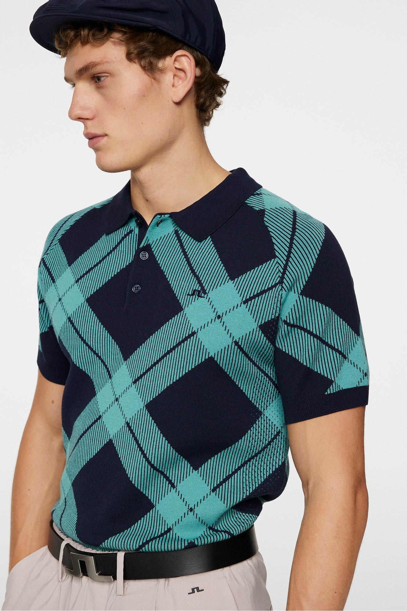 Men | Martin Knit Poo | Glenmuir Tartan Teal L