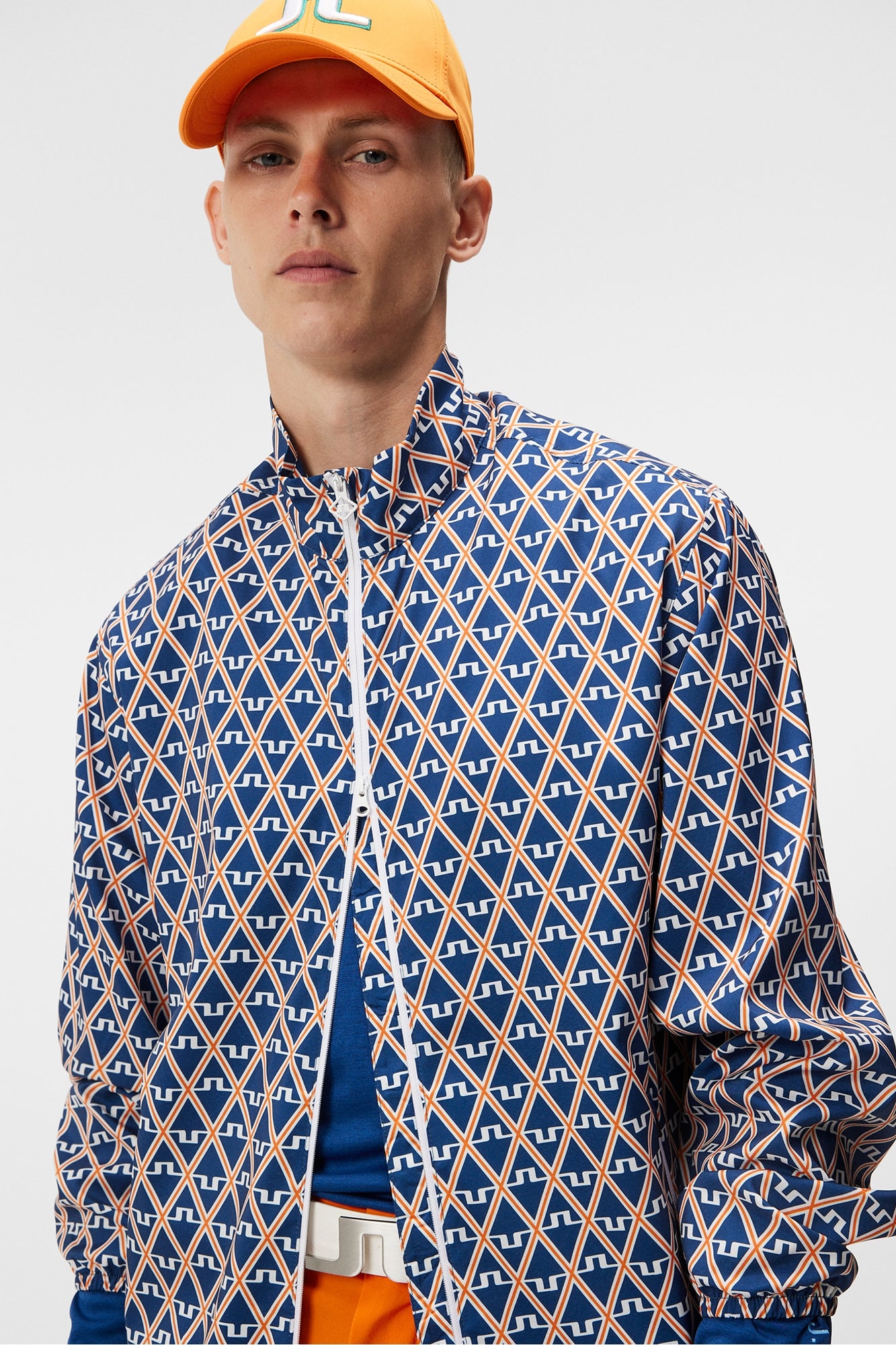 Men | Max Printed Wind Jacket | Estate Blue Diamond