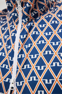 Men | Max Printed Wind Jacket | Estate Blue Diamond