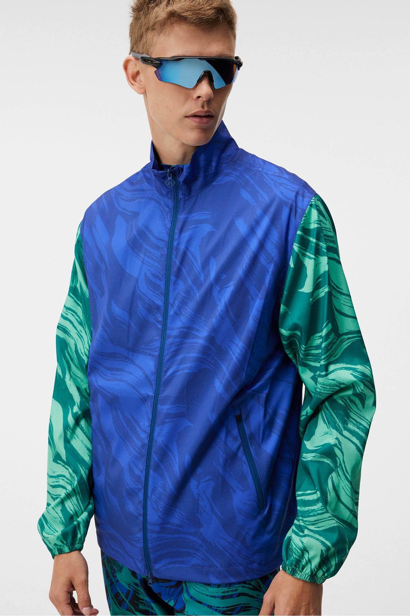 Men | Max Printed Wind Jacket | Green Valley