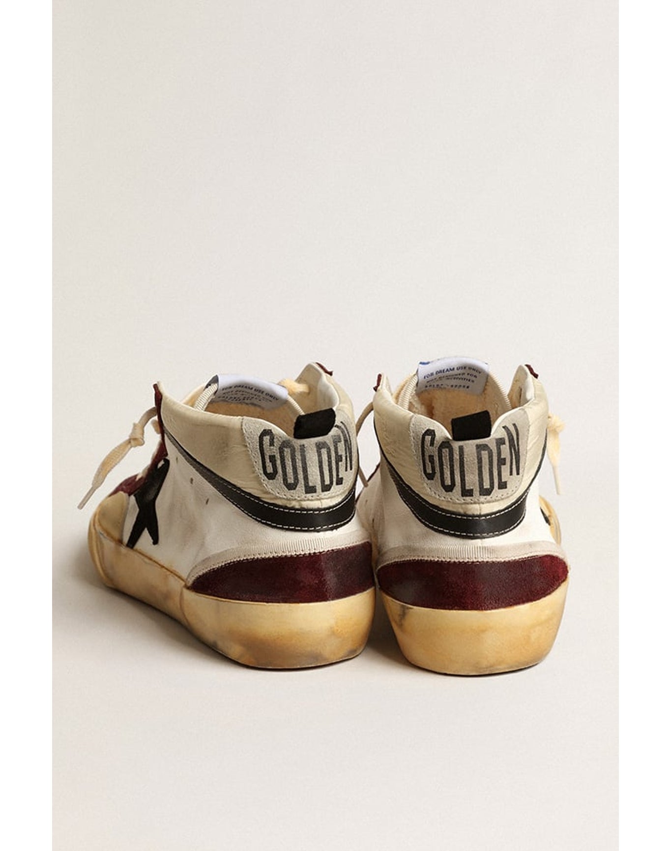 Men | Mid Star Nappa with Suede Star & Inserts | Cream x Wine Red x Black (V2)