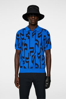 Men | Nate Jacquard Knitted Shirt | Glitch Slice Blue