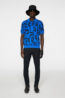 Men | Nate Jacquard Knitted Shirt | Glitch Slice Blue