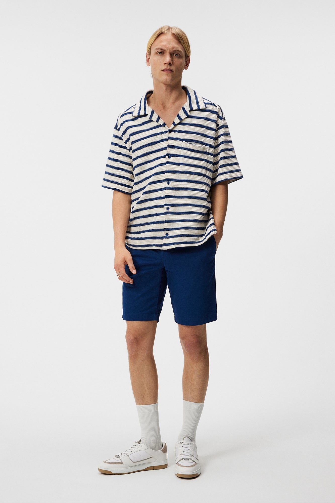 Men | Nathan Cloud Satin Shorts | Estate Blue