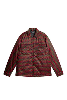 Men | Nile Padded Print Overshirt | Monk Geo Black