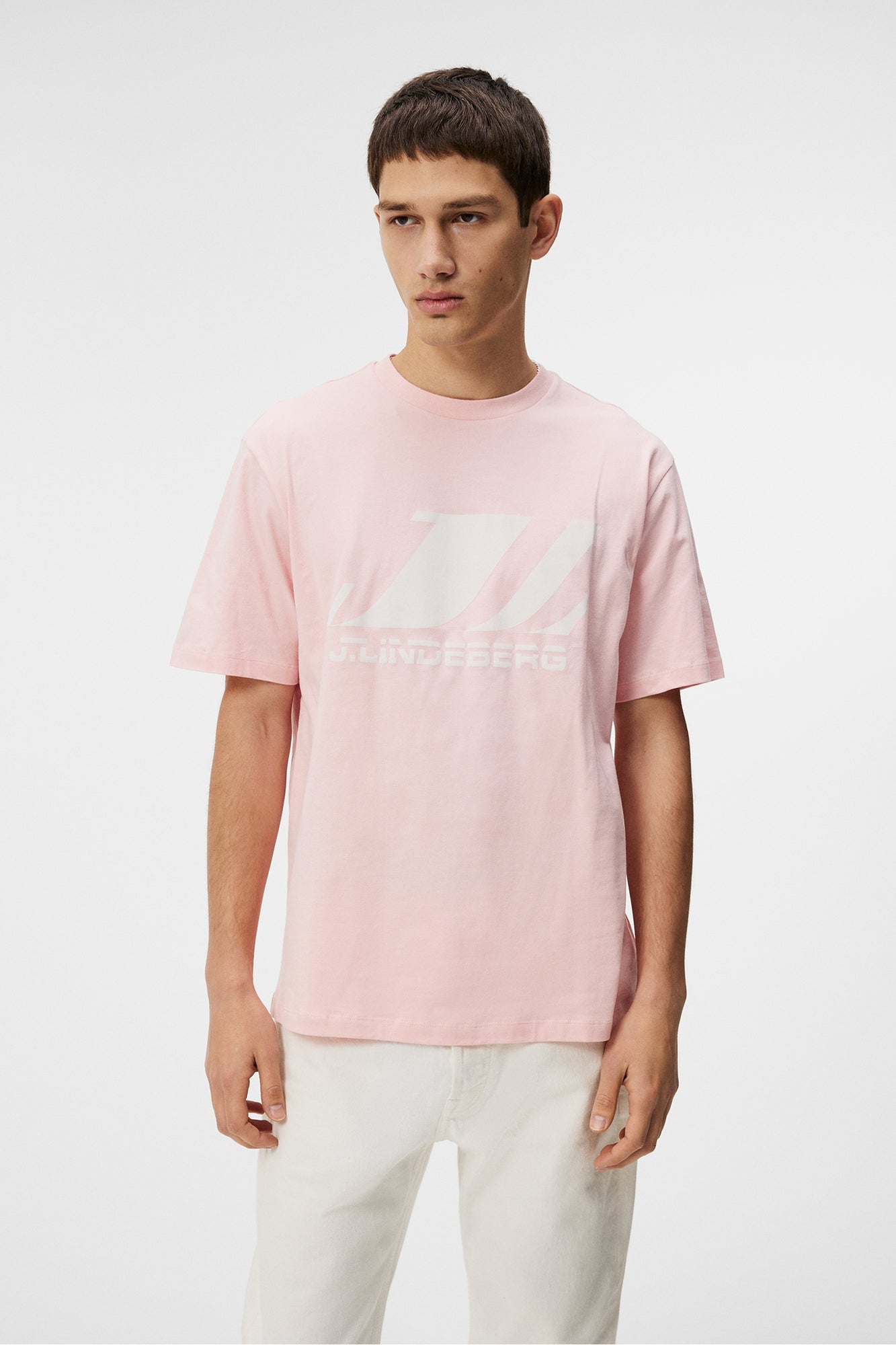 Men | Parcy Logo Tee | Powder Pink