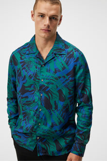 Men | Playa Printed Tencel Shirt | Navy Valley