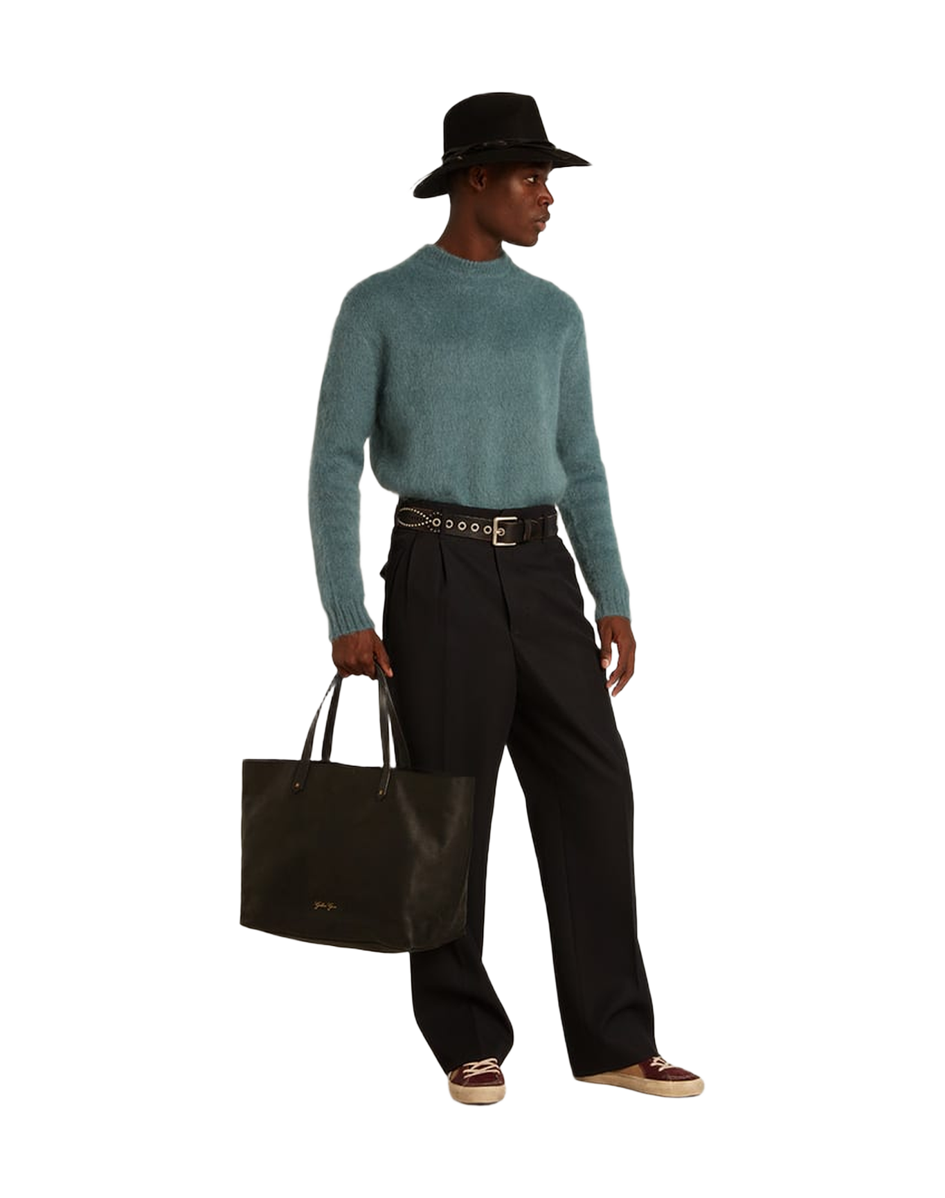Men | Powder-Blue Mohair Sweater | Spring Lake