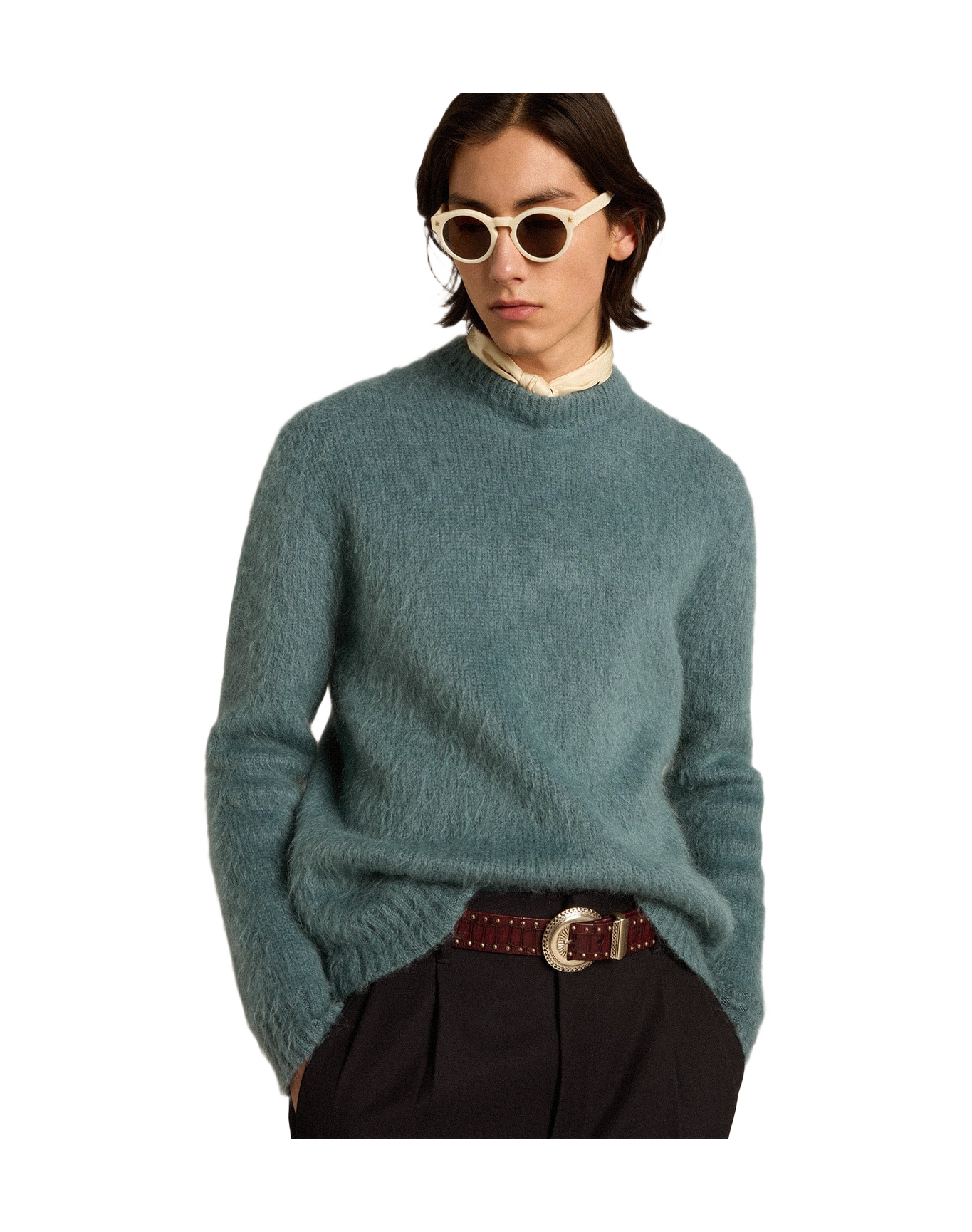 Men | Powder-Blue Mohair Sweater | Spring Lake