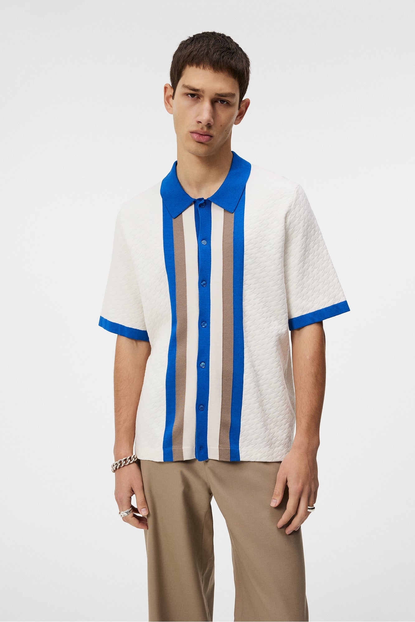 Men | Rayne Jacquard Monograshirt | Cloud White