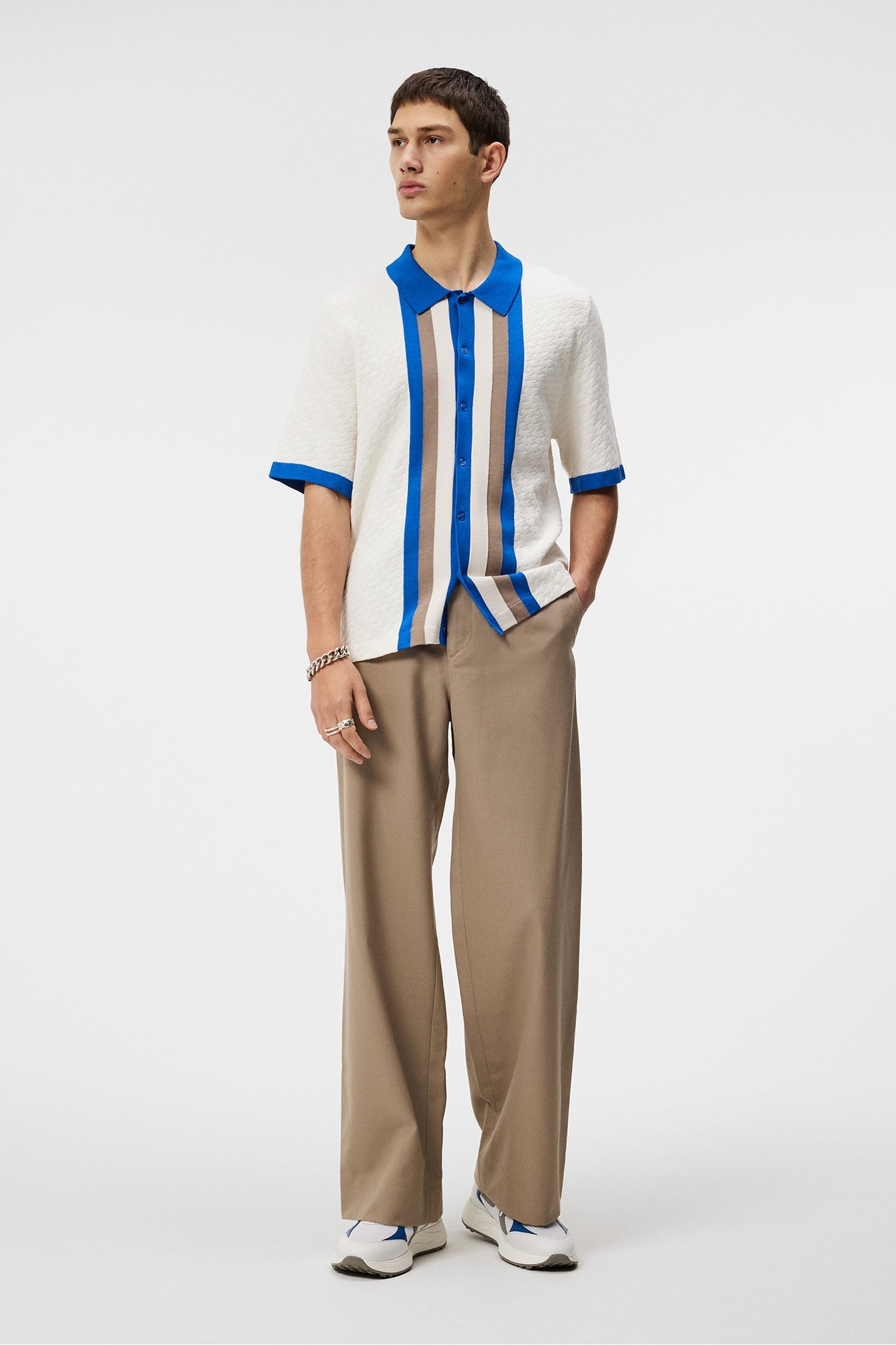 Men | Rayne Jacquard Monograshirt | Cloud White