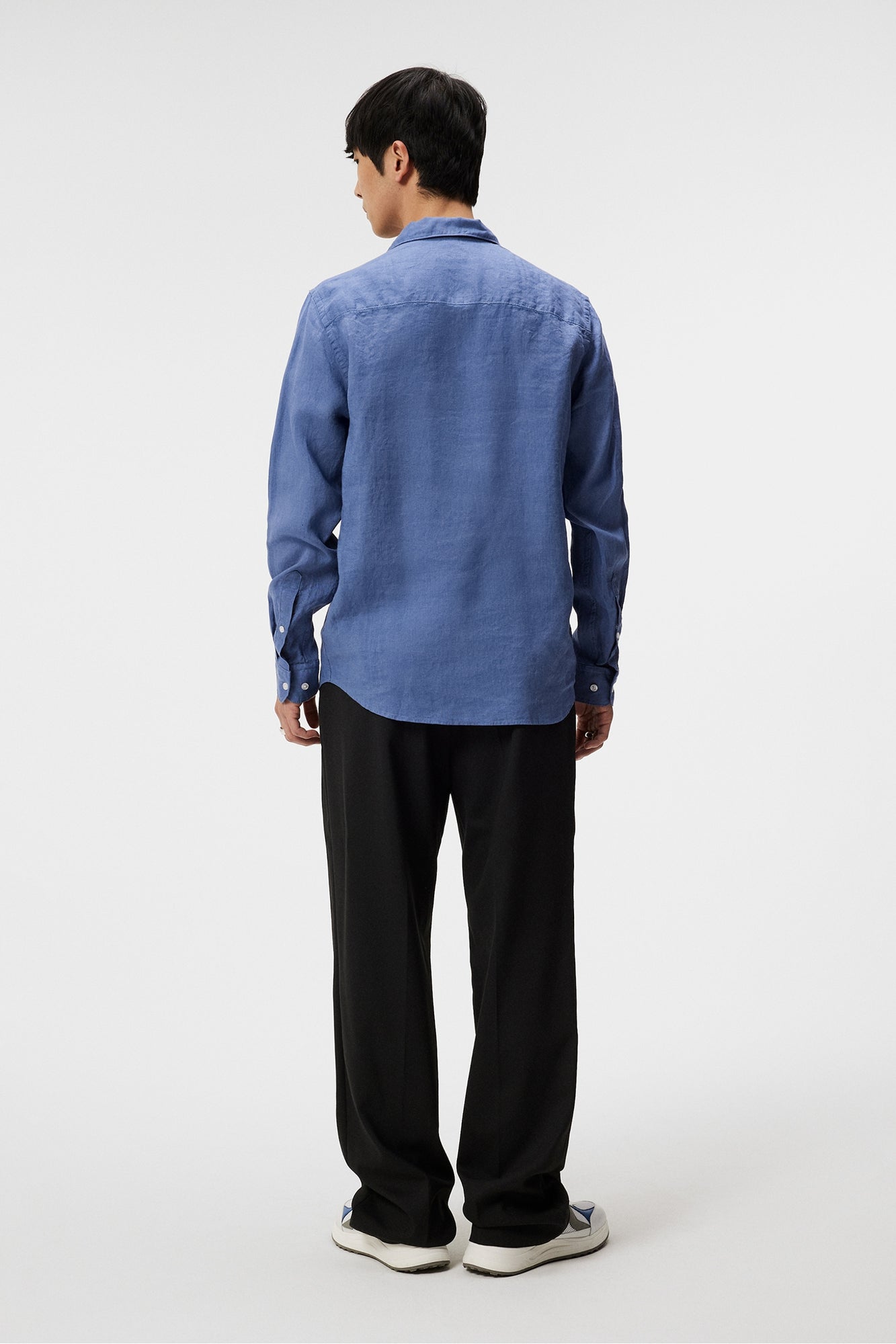 Men | Reg Ls Clean Linen Shirt | Bijou Blue