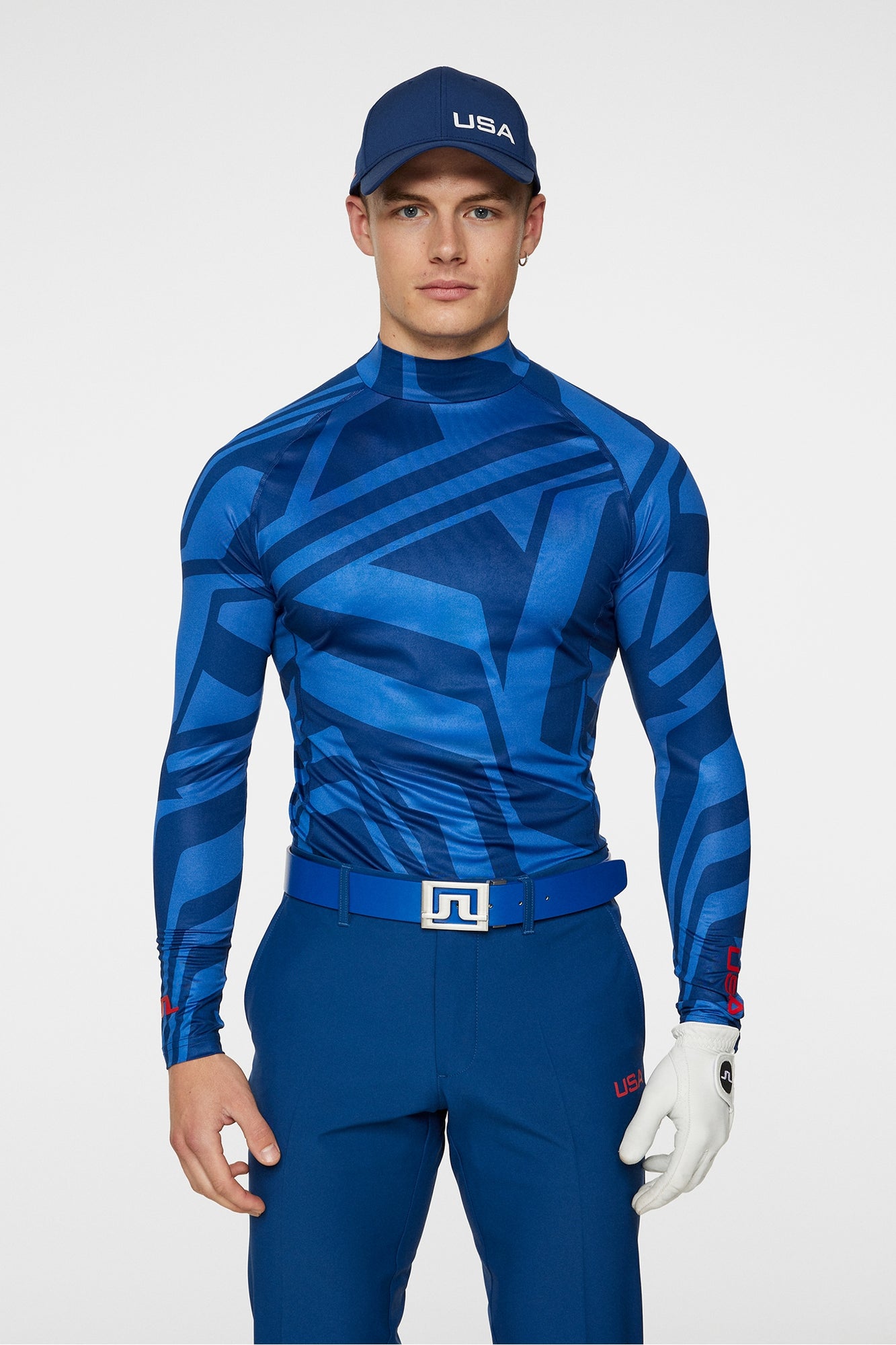Men | Rene Print Baselayer | US Golf Blue